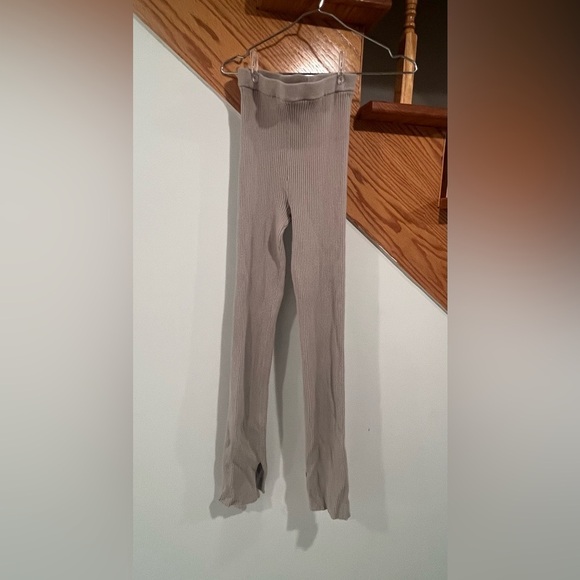 H&M Ribbed High-Waist Leggings Tan Neutral Size S - Picture 6 of 10